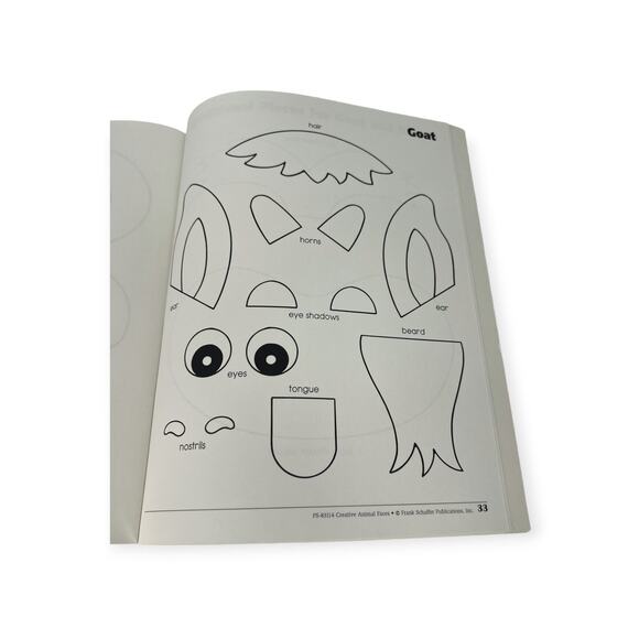 Creative Animal Faces Masks Paperback Book Lynn Lapointe Kids Craft - Picture 3 of 4